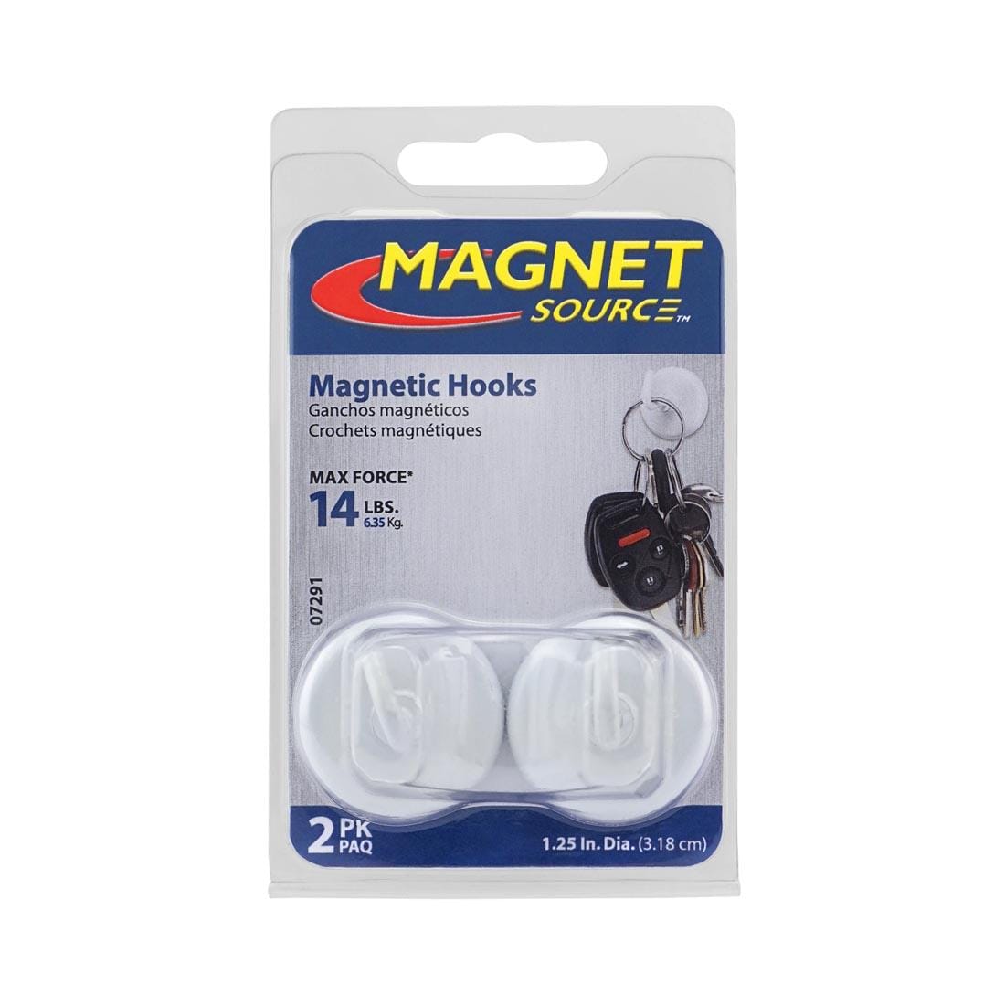 Magnet Source Magnetic Hooks 2-Pack