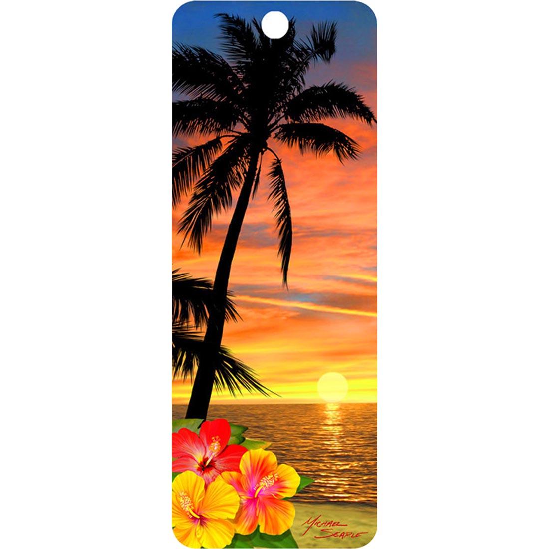 Palm Tree at Sunset 3D Bookmark