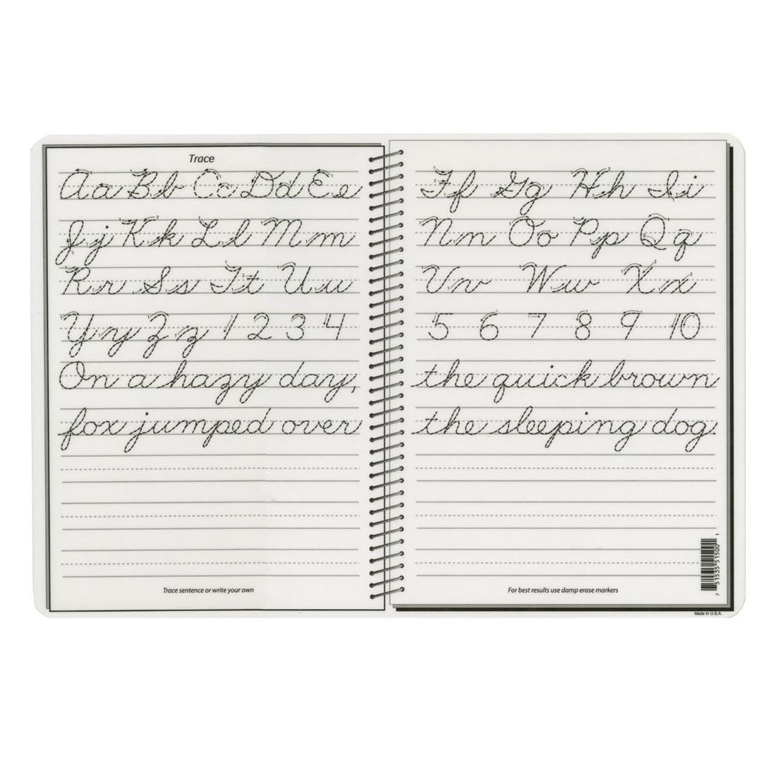 back side of the Cursive Writing Painless Learning Placemat