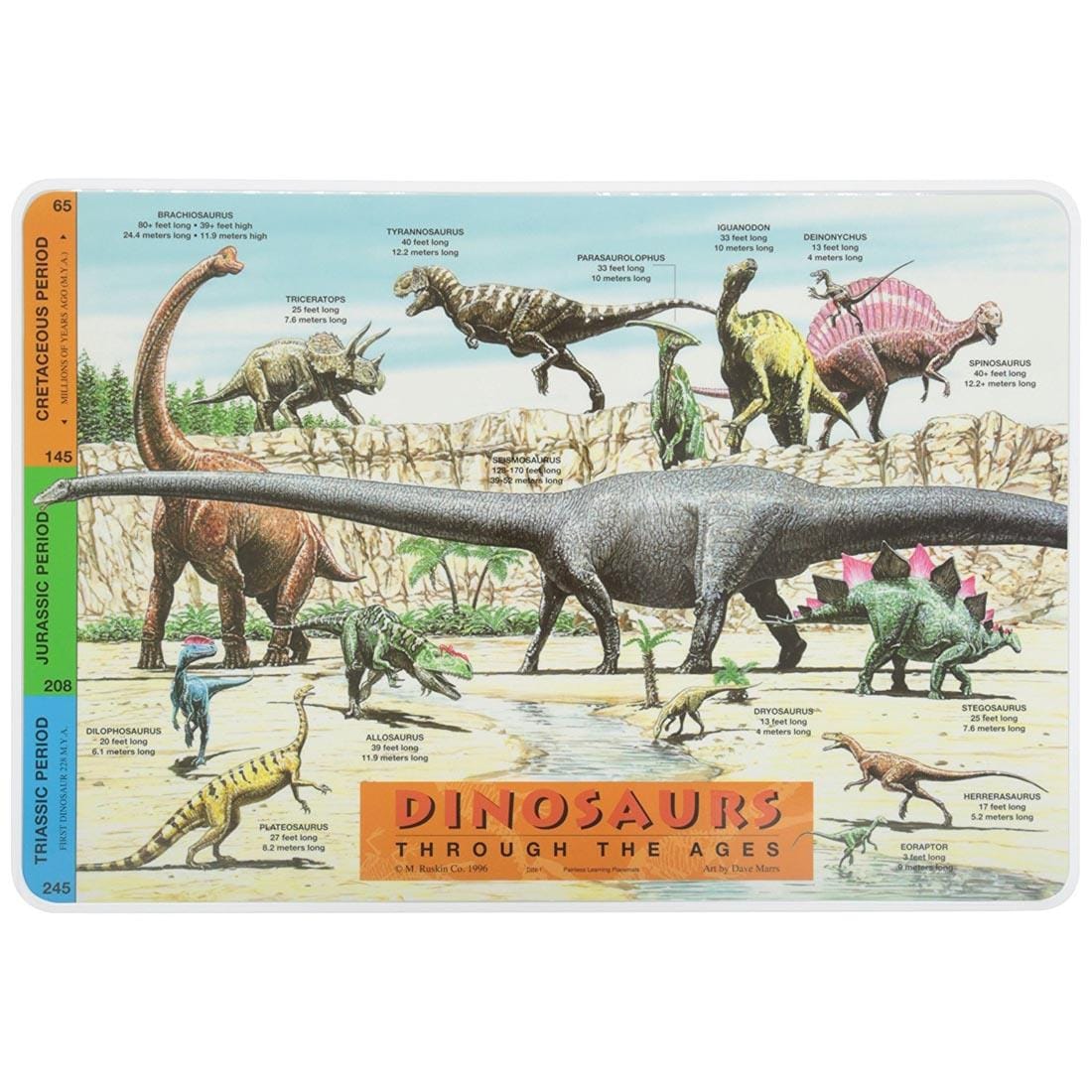 Dinosaurs Through The Ages Painless Learning Placemat