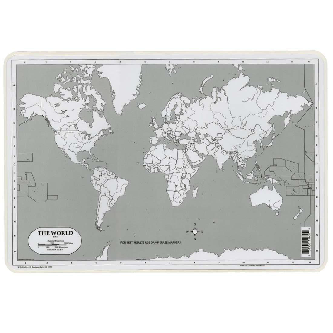 back side of The World Painless Learning Placemat