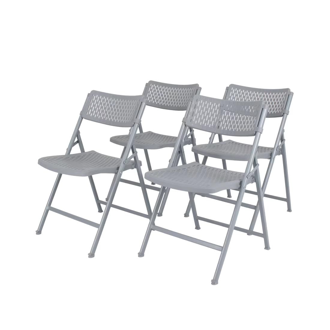 4 Platinum National Public Seating AirFlex Series Premium Polypropylene Folding Chairs
