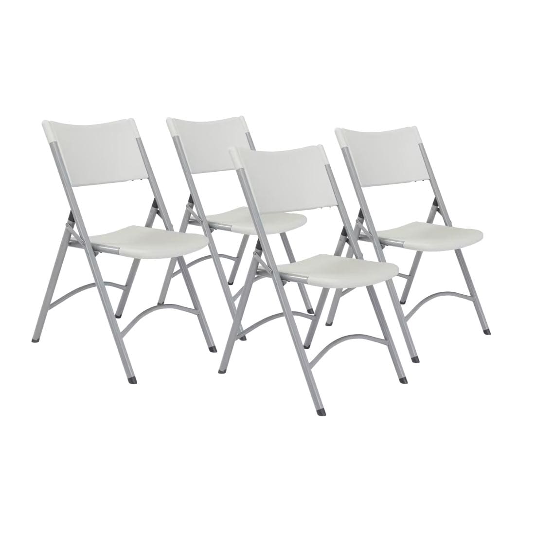 4 Speckled Grey National Public Seating 600 Series Heavy Duty Plastic Folding Chairs