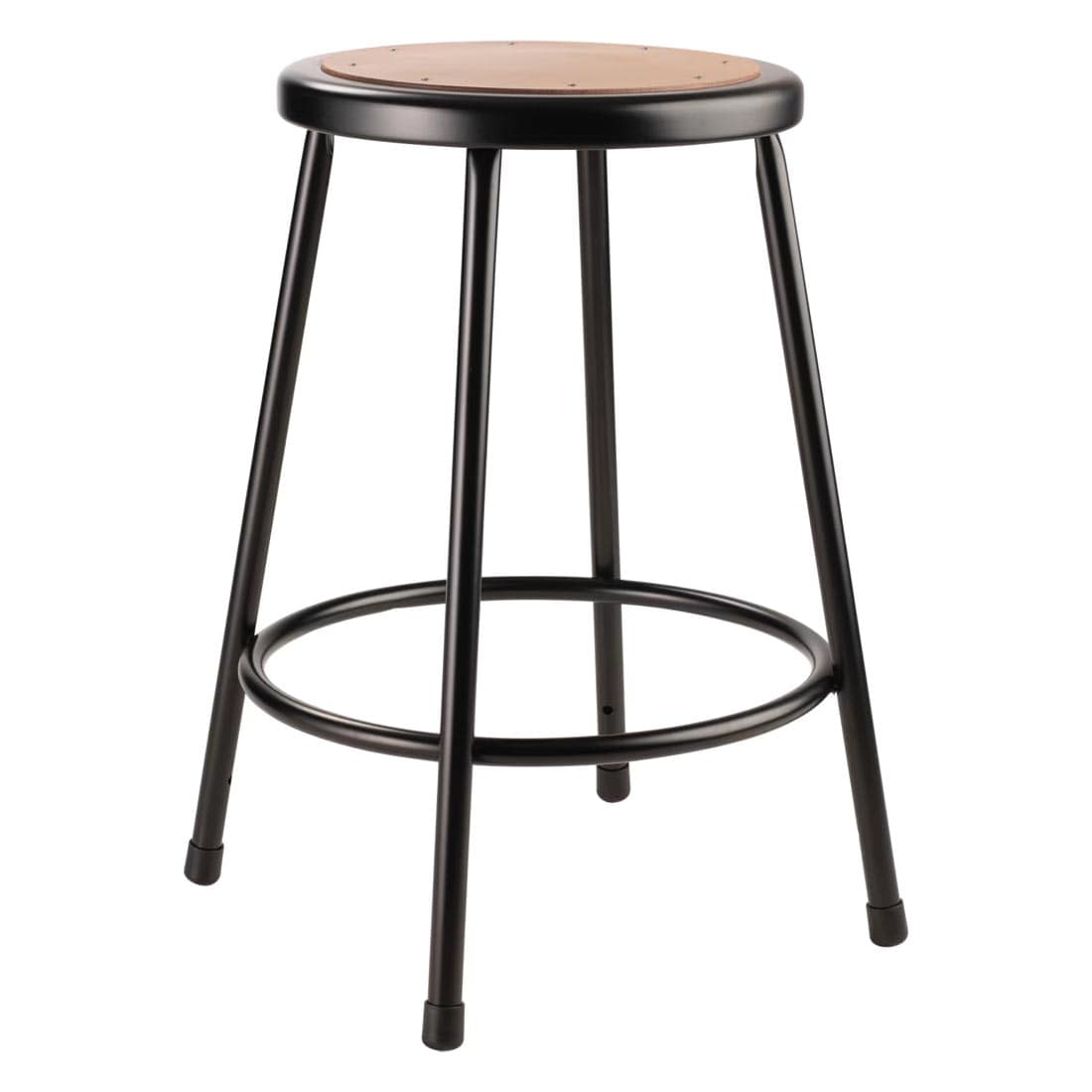 National Public Seating 24" Heavy Duty Black Steel Stool