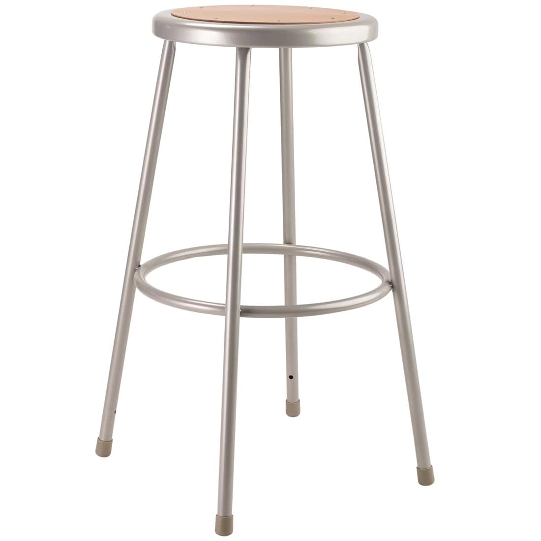 National Public Seating 30" Heavy Duty Grey Steel Stool