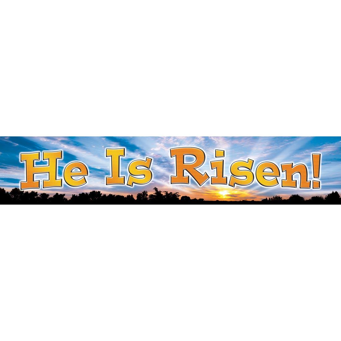 He Is Risen! horizontal decorative Banner