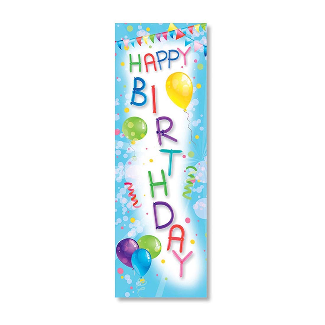 Happy Birthday Bookmarks with balloons and pennants