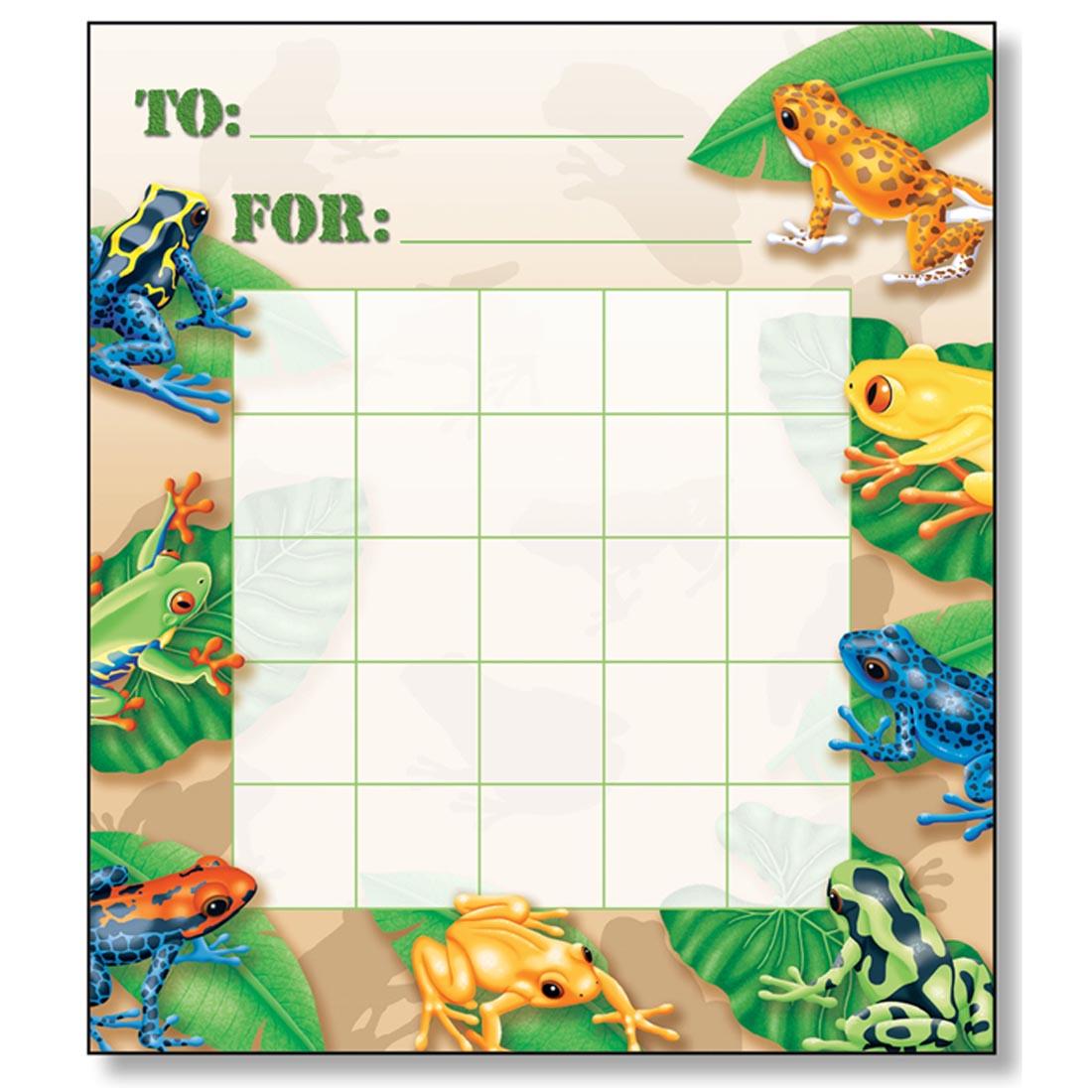Mini Incentive Charts with colorful frog border