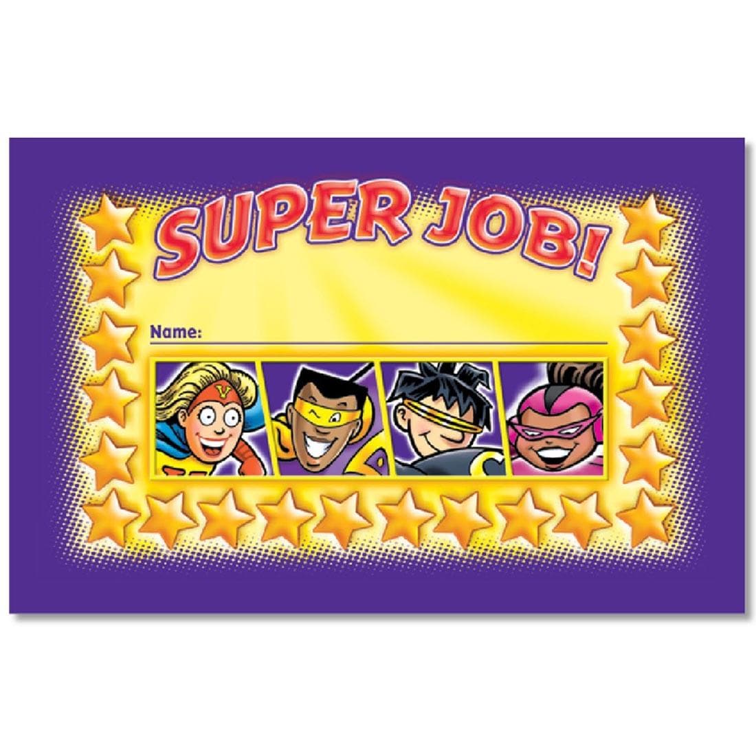 Superheroes "Super Job" Incentive Punch Cards