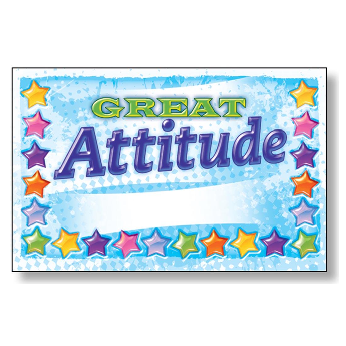 Great Attitude Incentive Punch Cards