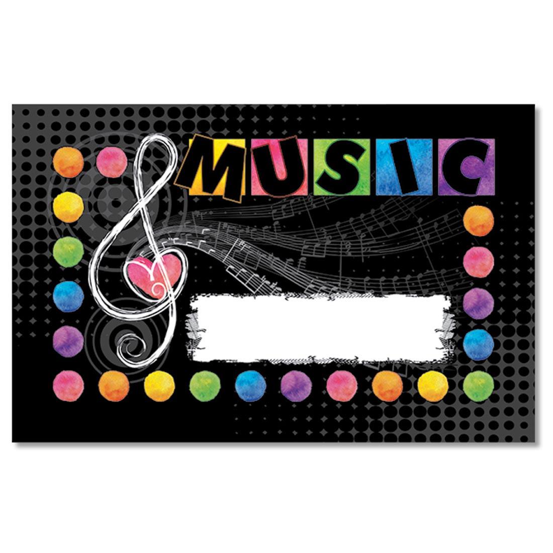 Incentive Punch Cards with musical decorations