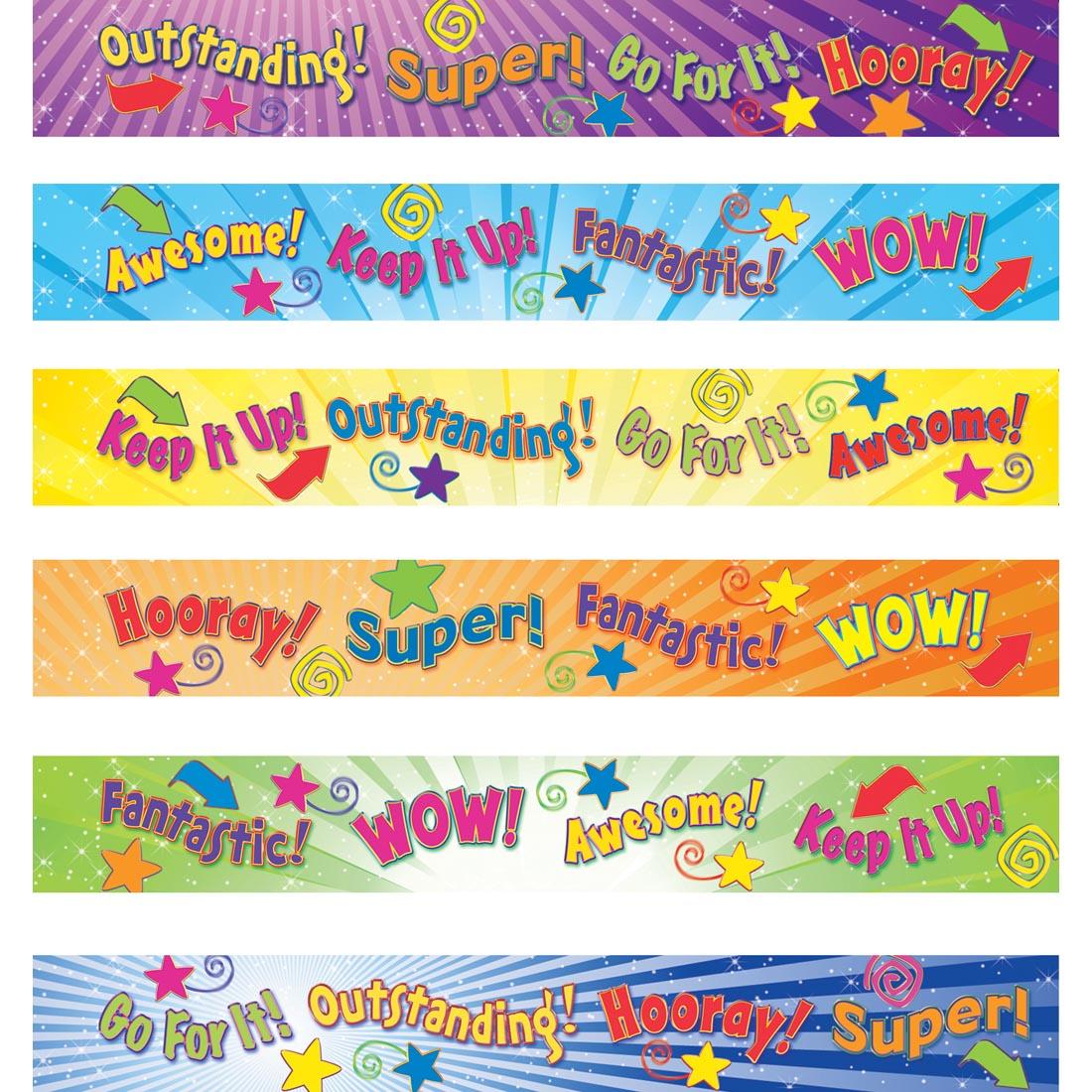 incentive Paper bracelets with assorted positive phrases