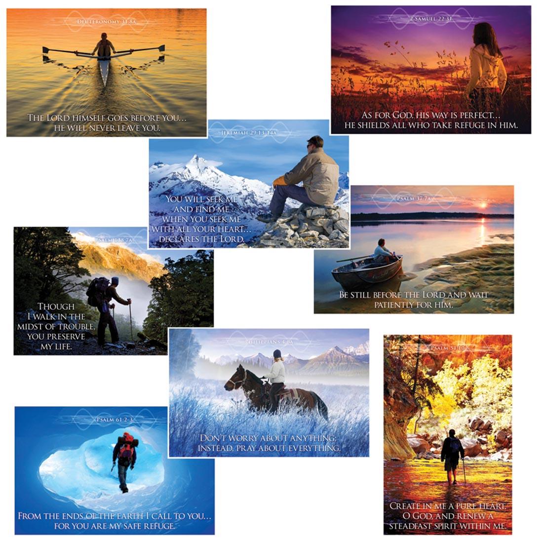 poster set with bible verses about God's care and protection