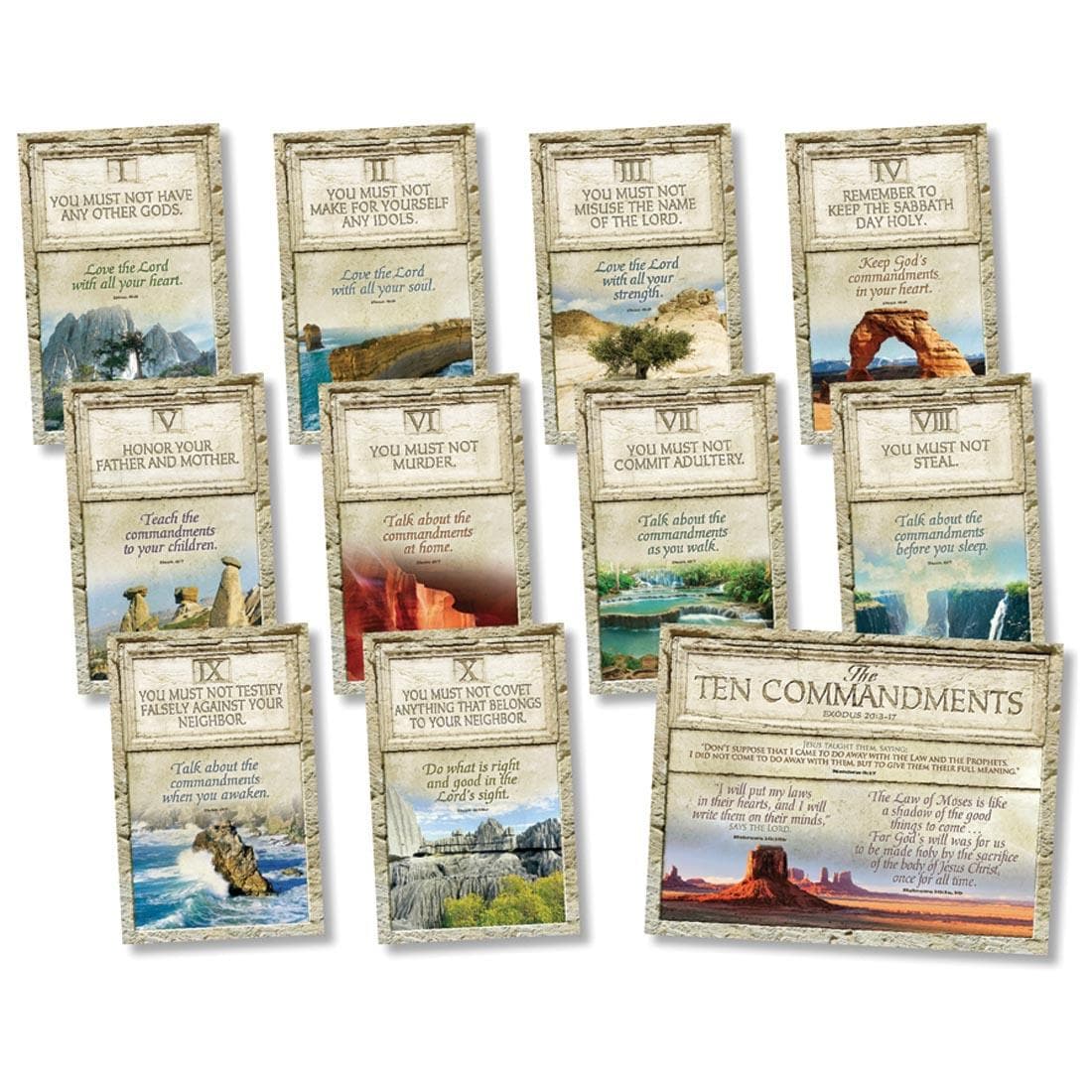 Ten Commandments Bulletin Board Set By North Star Teacher Resources