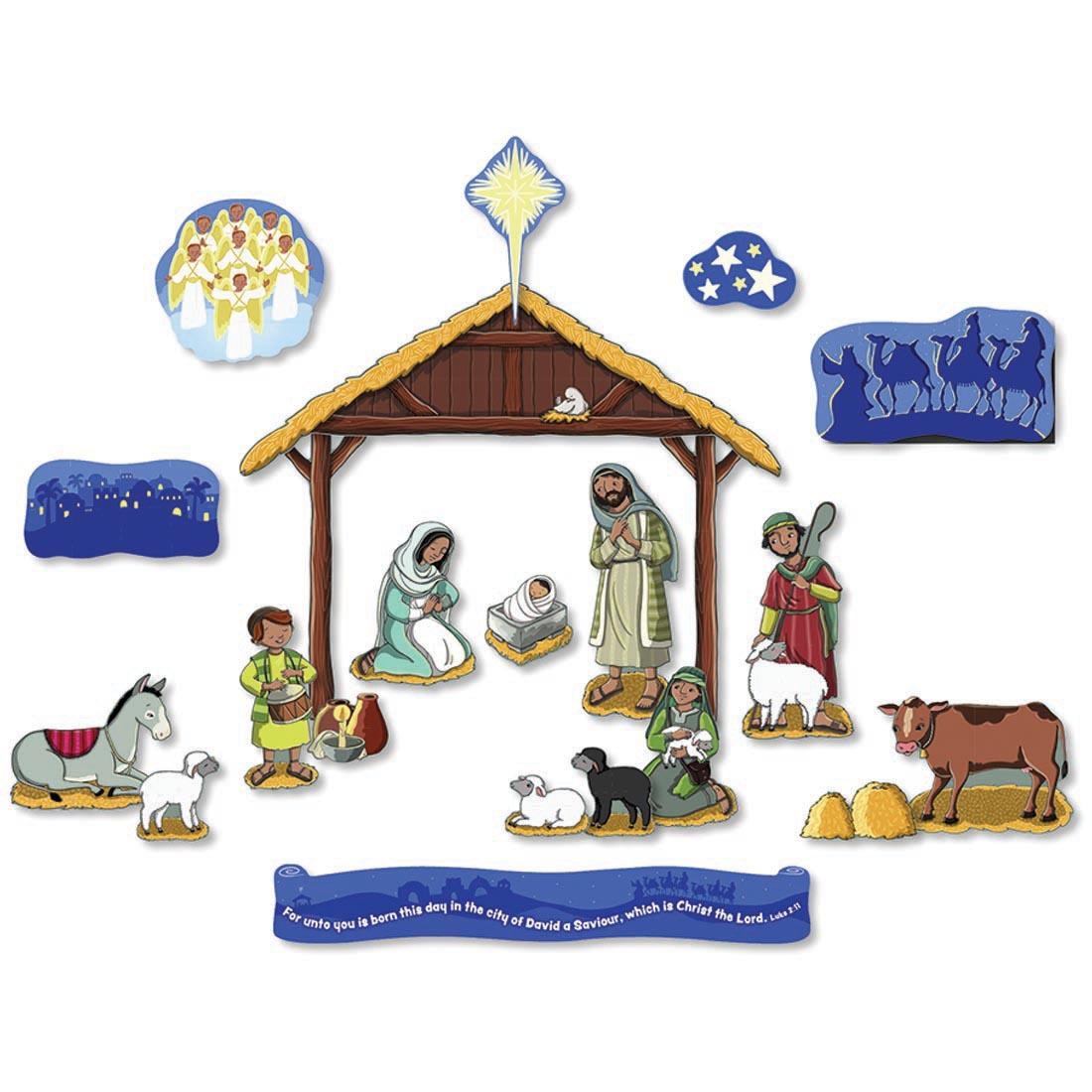 Children's Nativity Bulletin Board Set By North Star Teacher Resources