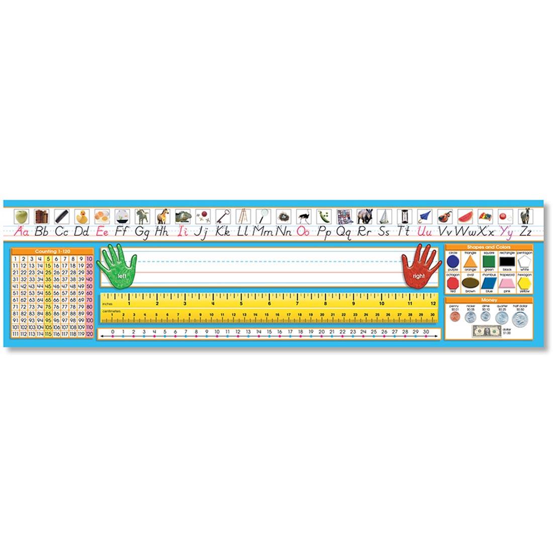 Primary Modern Manuscript Desk Plates With 0-120 Chart
