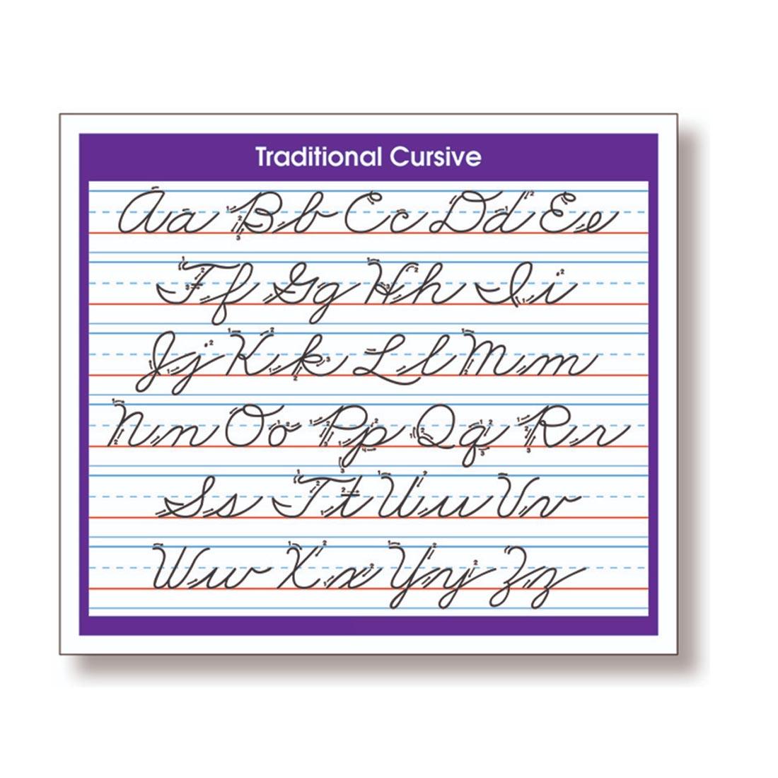 Adhesive Traditional Cursive Desk reference
