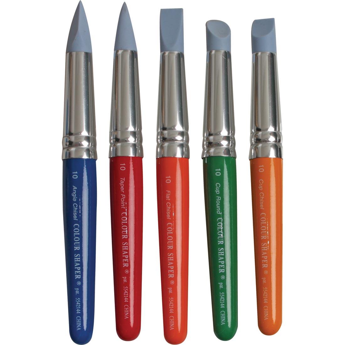 set of 5 paint shapers with different tips