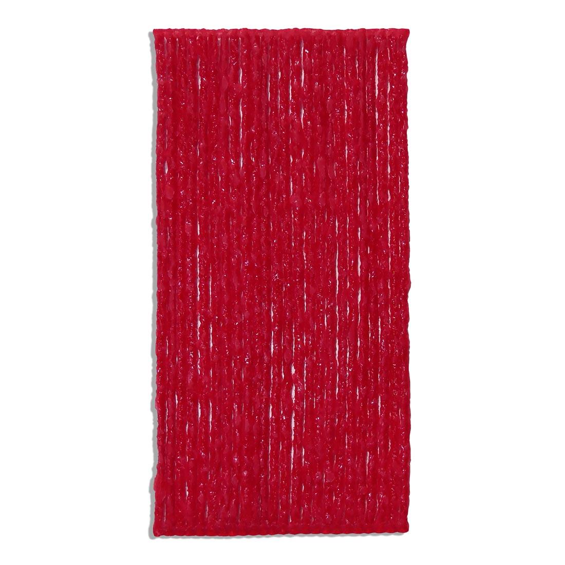 yarn pieces coated with red wax