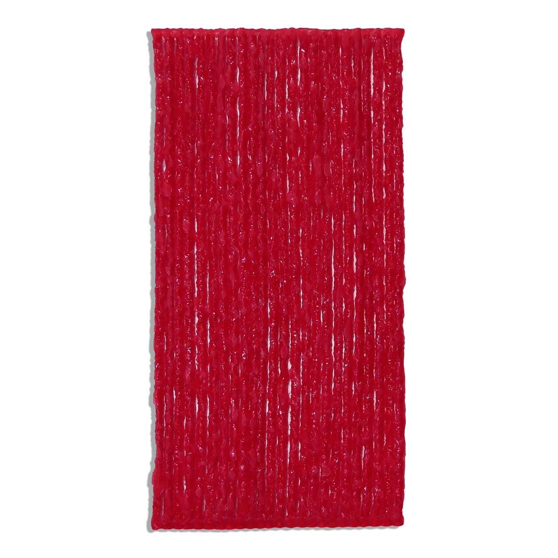yarn pieces coated with red wax