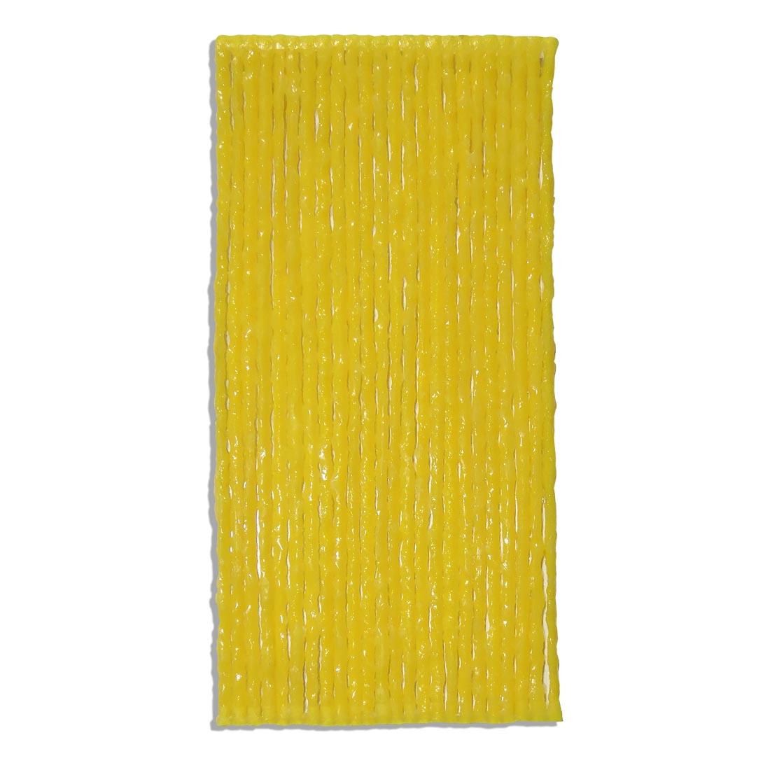 yarn pieces coated with yellow wax