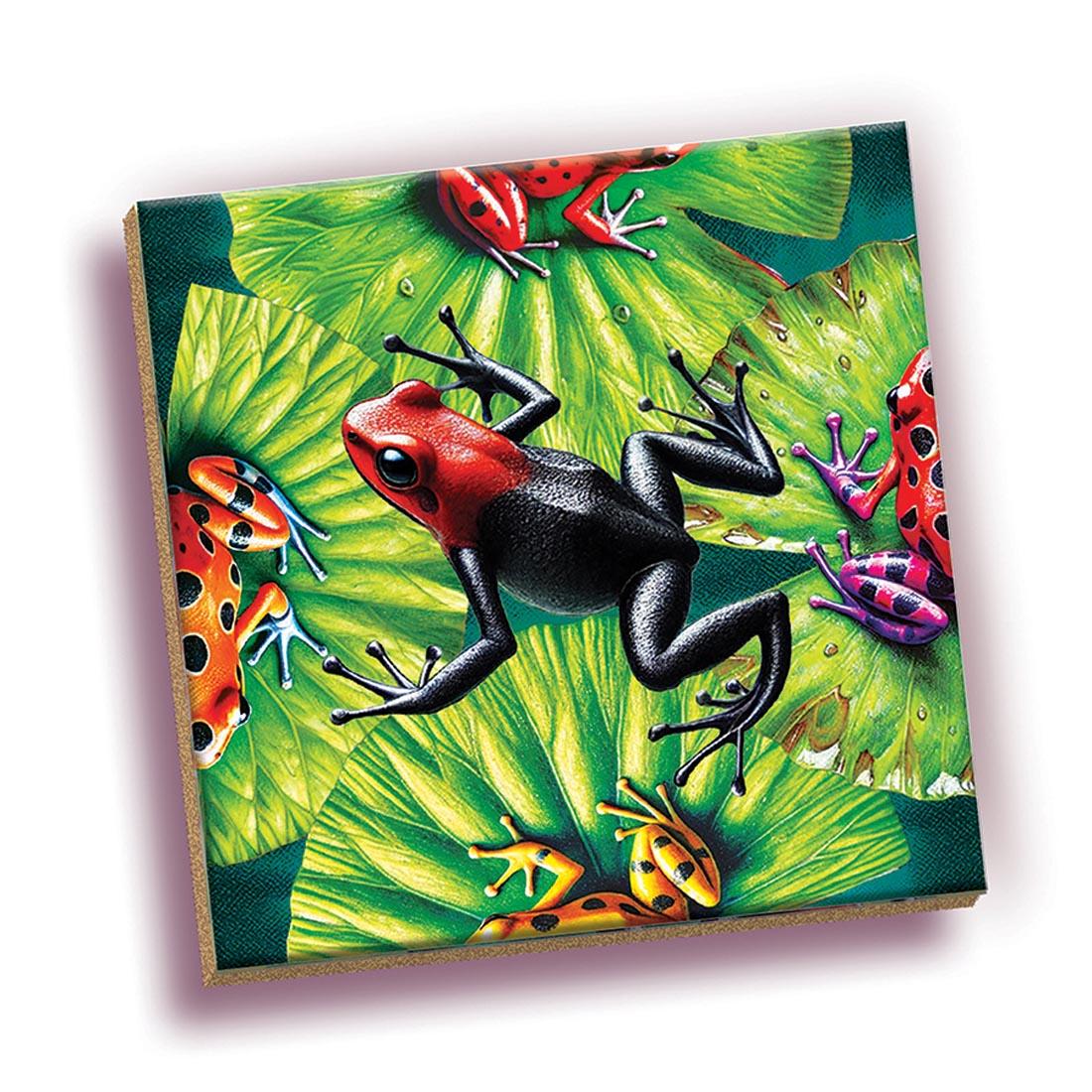1 piece from the Frogs 25-Piece Magic Square Tile Puzzle