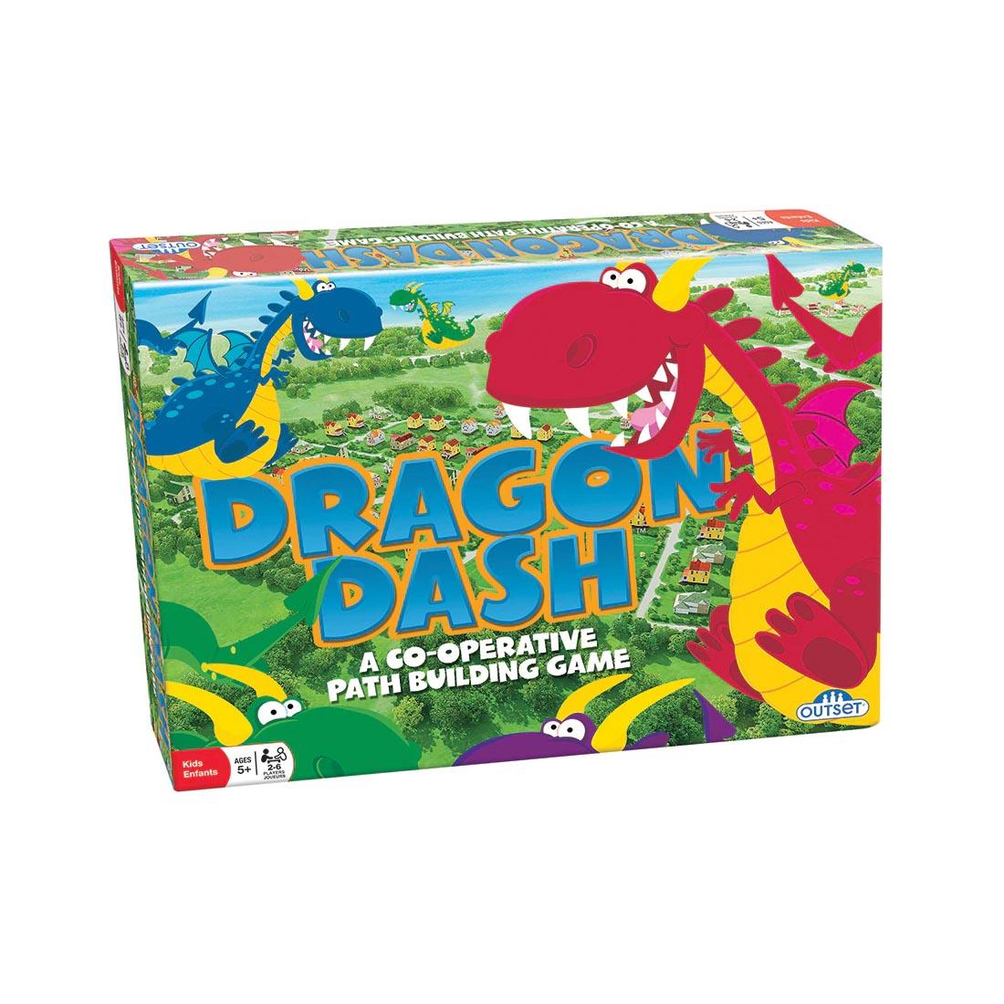 front of package for Dragon Dash Cooperative Board Game