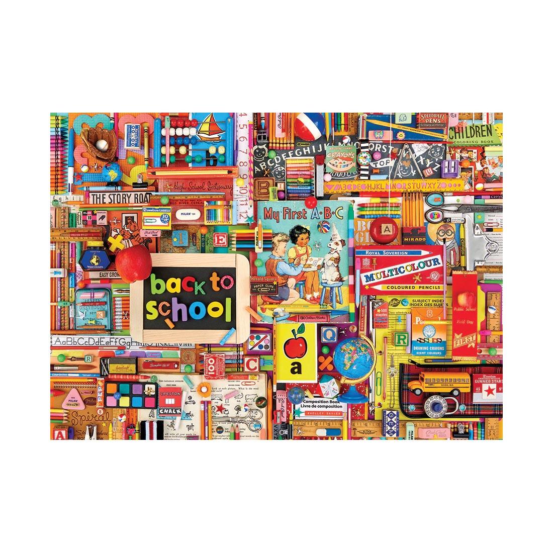 scene of the Back To School 1000-Piece Puzzle By Cobble Hill