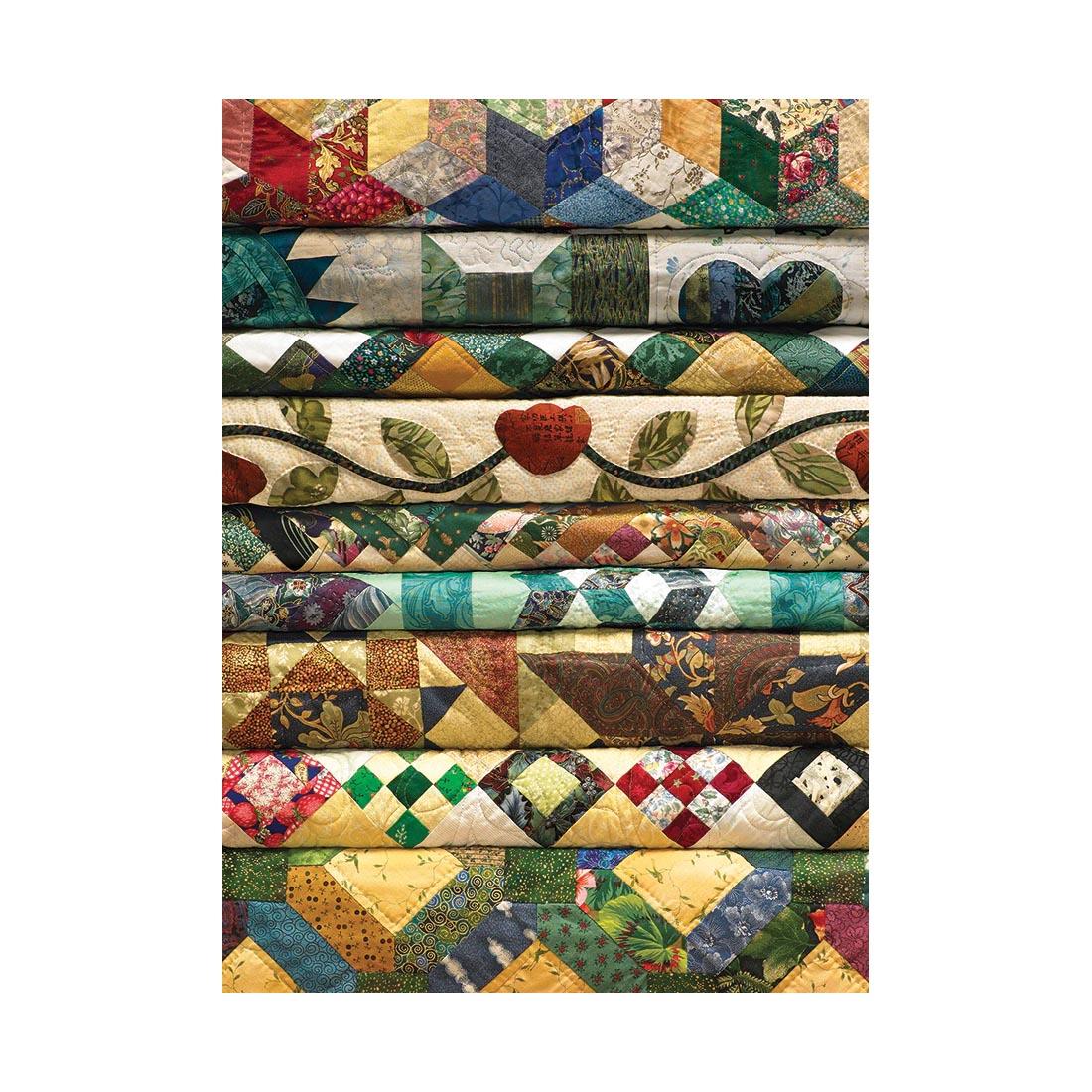 artwork of the Grandma's Quilts 1000-Piece Puzzle By Cobble Hill