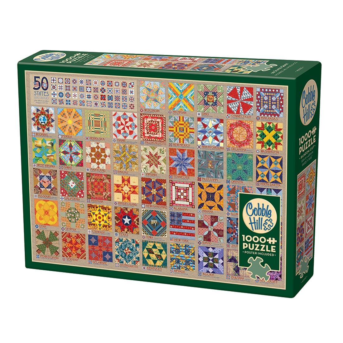50 States Quilt Blocks 1000-Piece Puzzle By Cobble Hill
