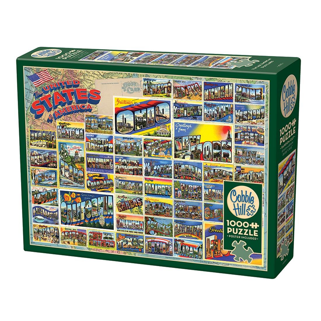 Vintage American Postcards 1000-Piece Puzzle By Cobble Hill