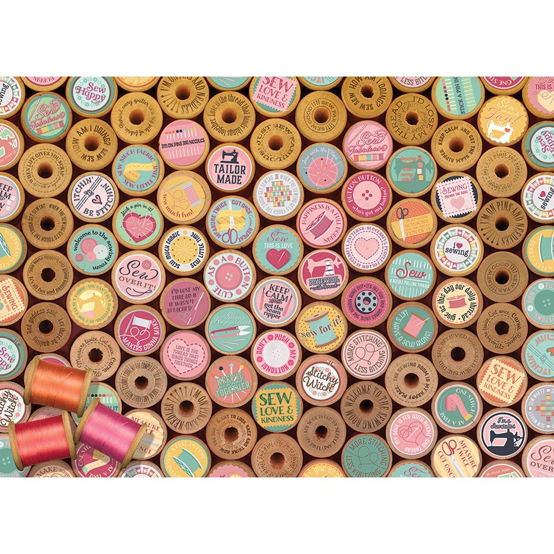 artwork for Sew Happy! 1000-Piece Puzzle By Cobble Hill