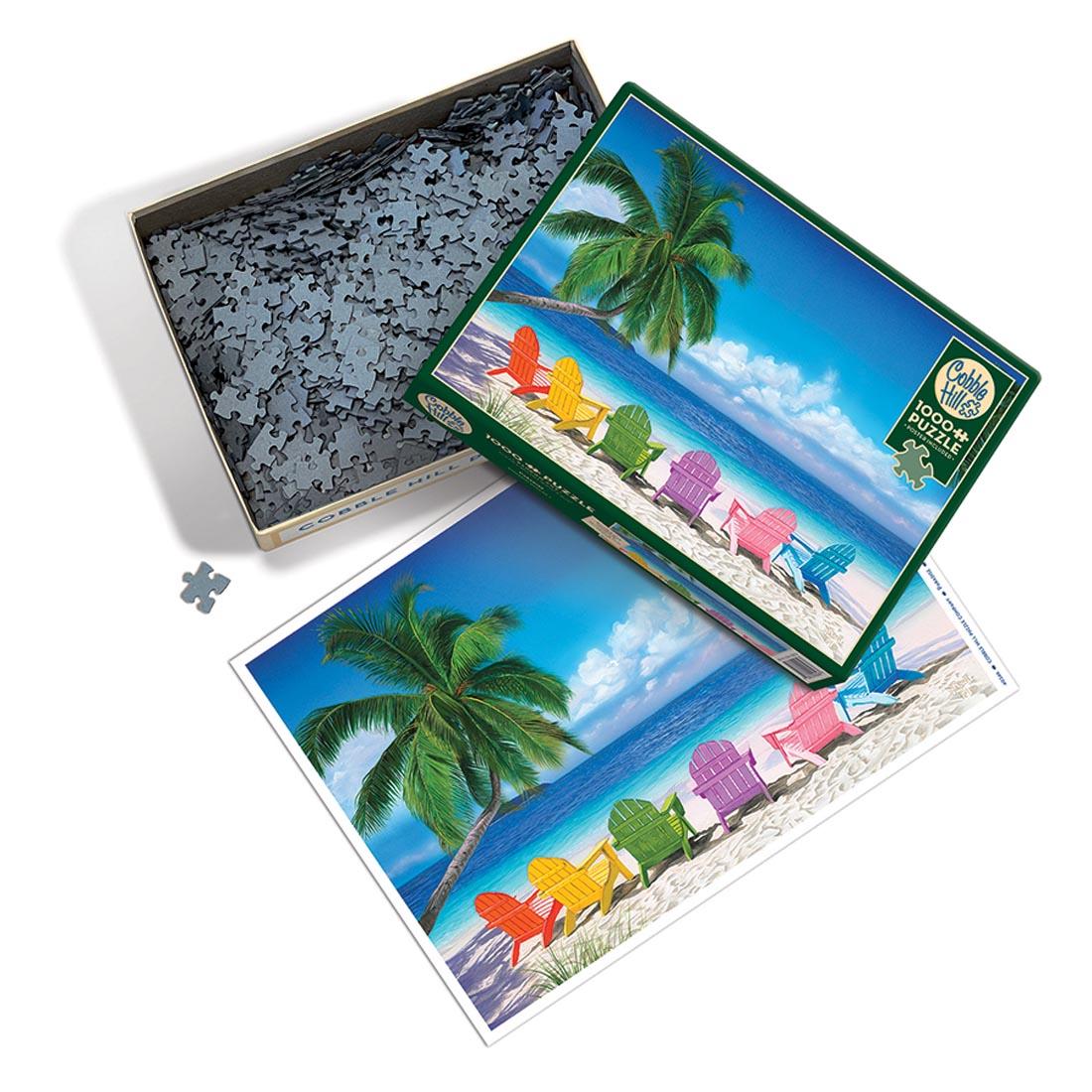 open box of Paradise 1000-Piece Puzzle By Cobble Hill