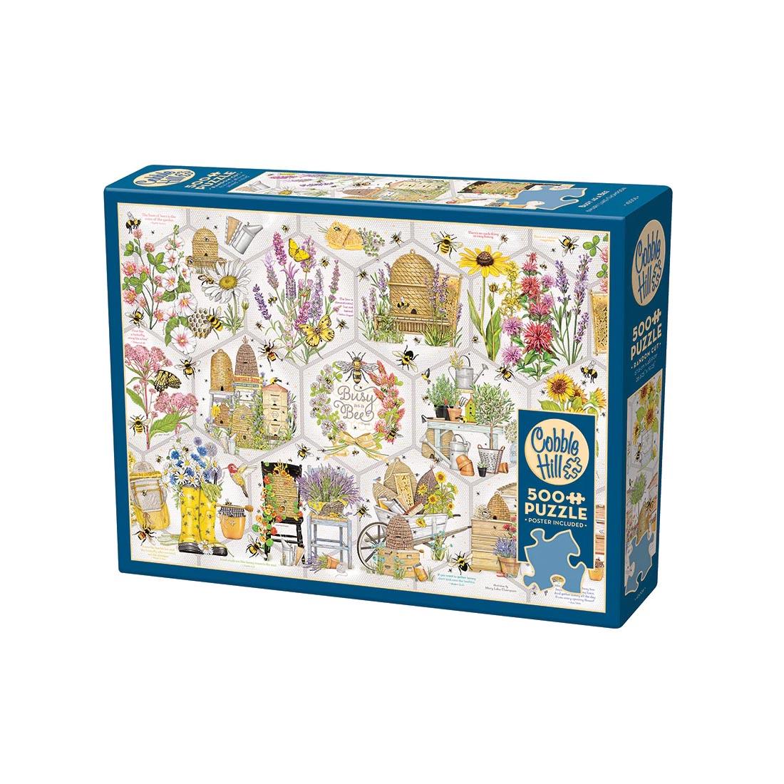 box for the Busy As A Bee 500-Piece Puzzle By Cobble Hill
