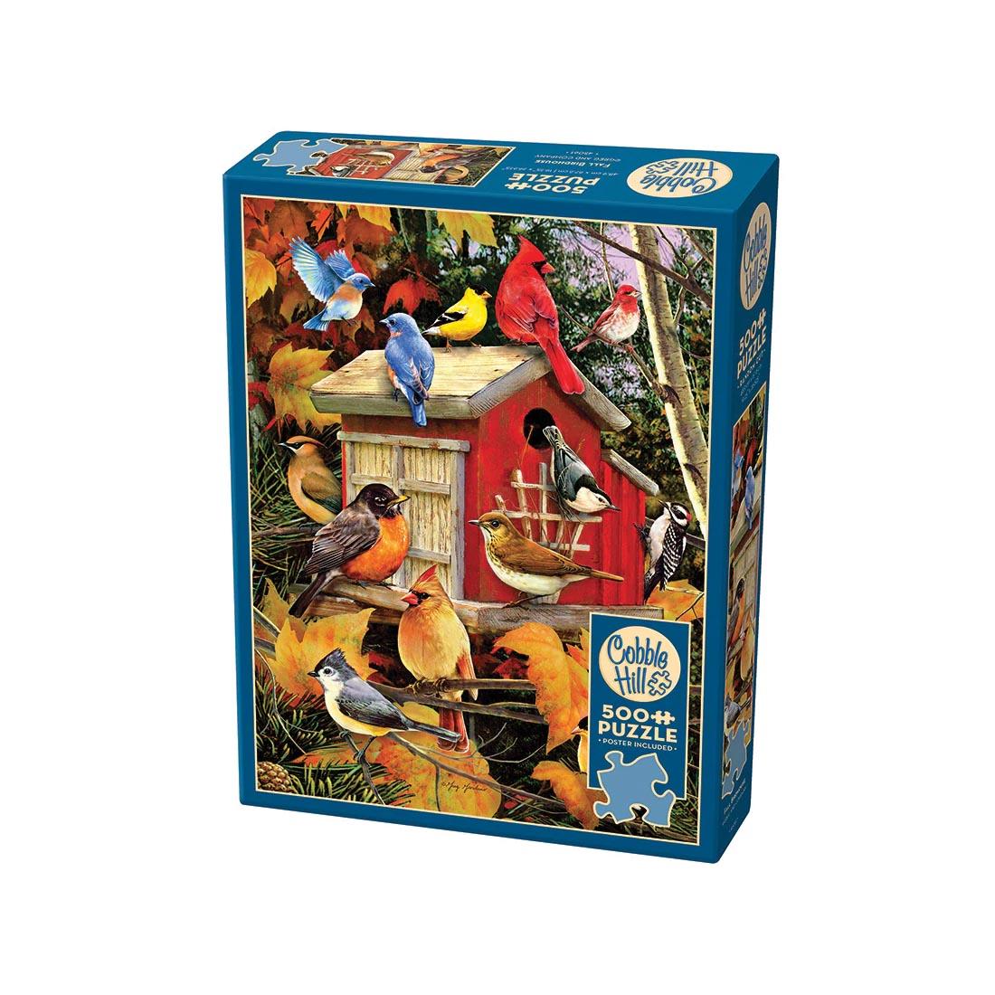 box for the Fall Birdhouse 500-Piece Puzzle By Cobble Hill