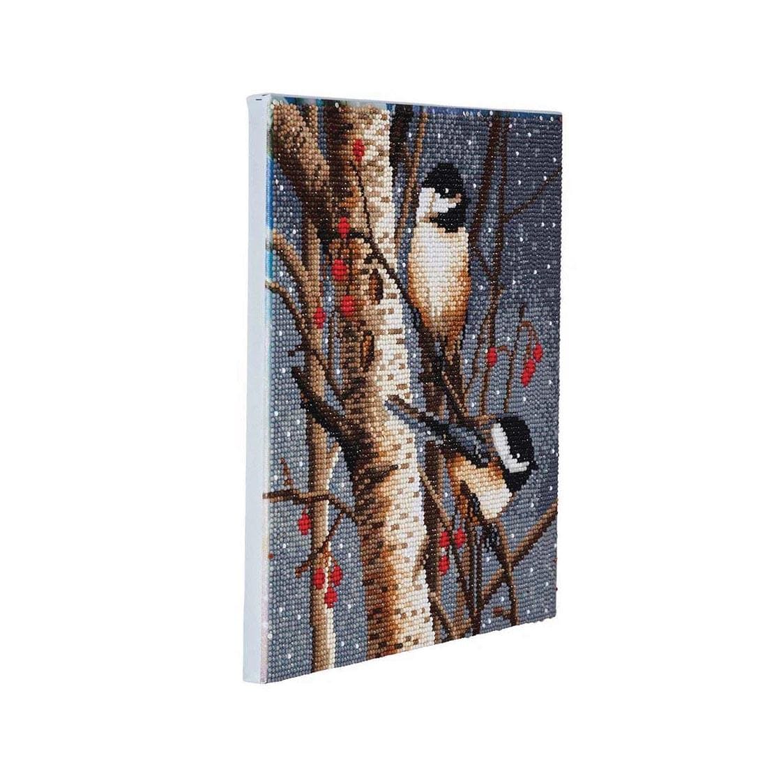 completed example of Crystal Art Woodland Sprites Framed Canvas Kit