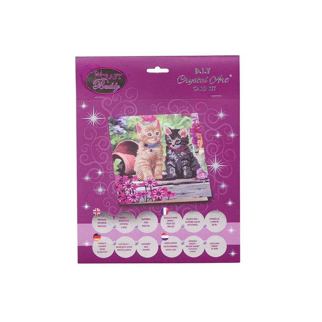 Crystal Art Cat Friends Card Kit