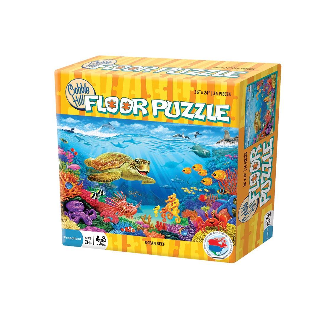 box for Ocean Reef 36-Piece Floor Puzzle By Cobble Hill