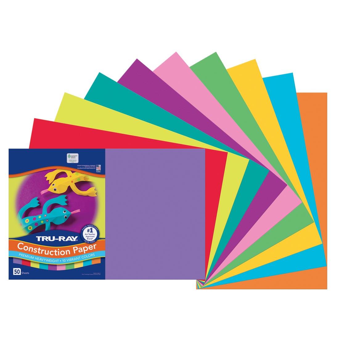 Tru-Ray Construction Paper 12x18" Vibrant Color Assortment