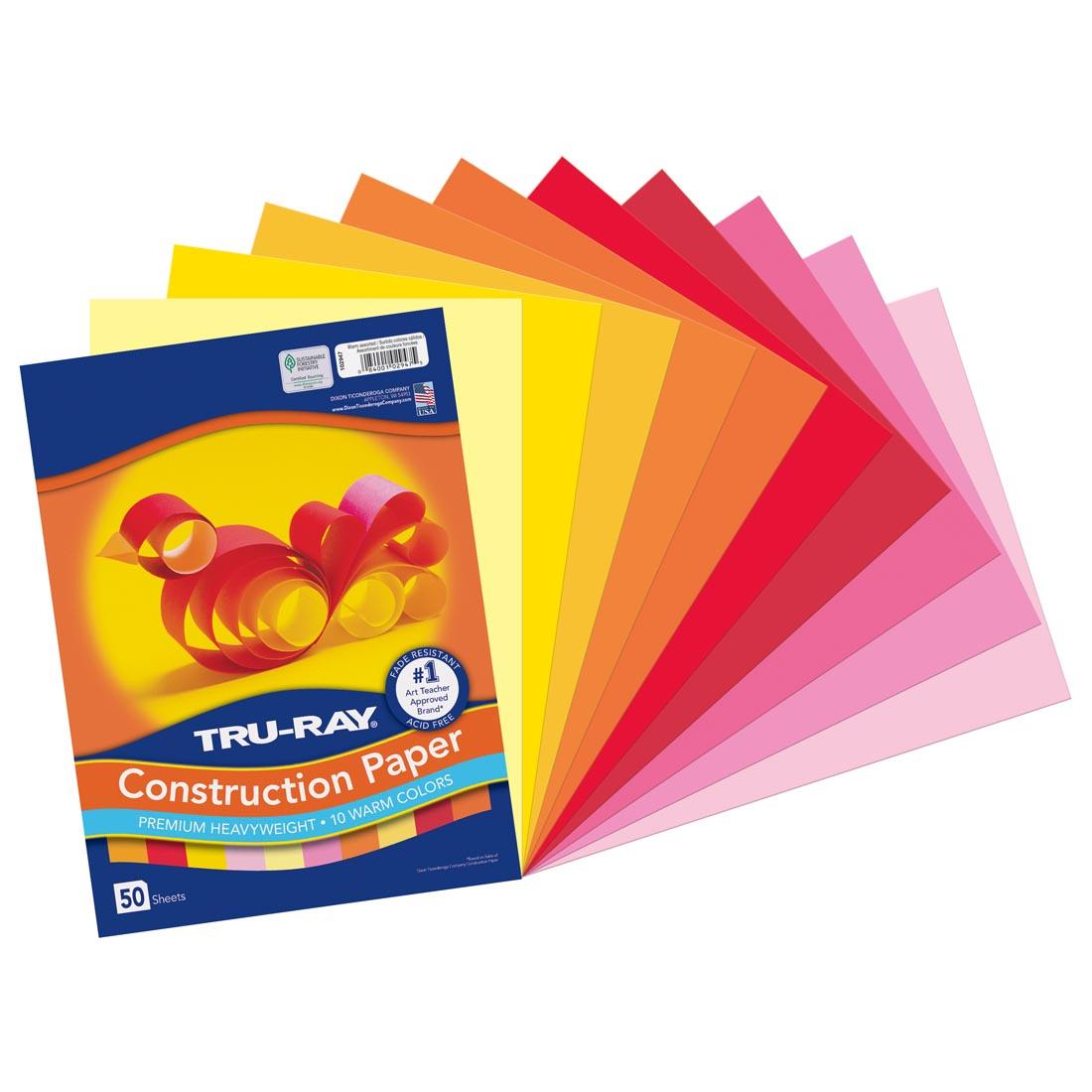 Tru-Ray Construction Paper 9x12" Warm Color Assortment