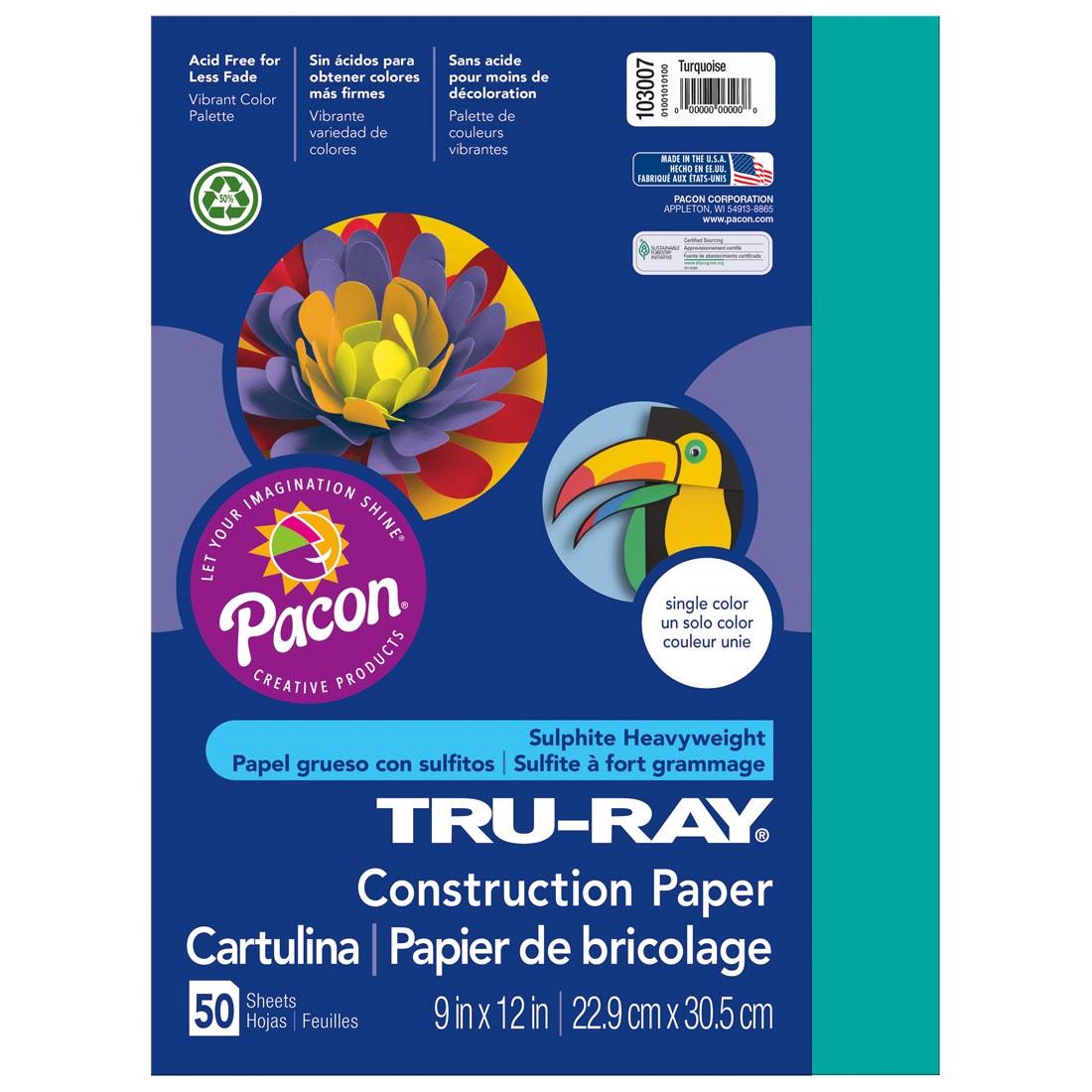 Tru-Ray Turquoise Construction Paper