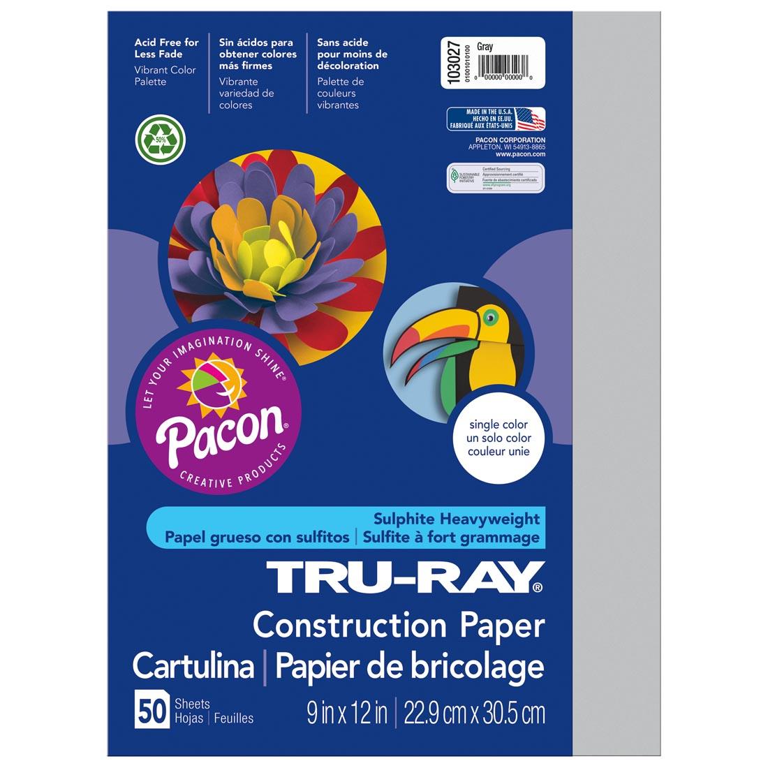 Gray Tru-Ray Construction Paper