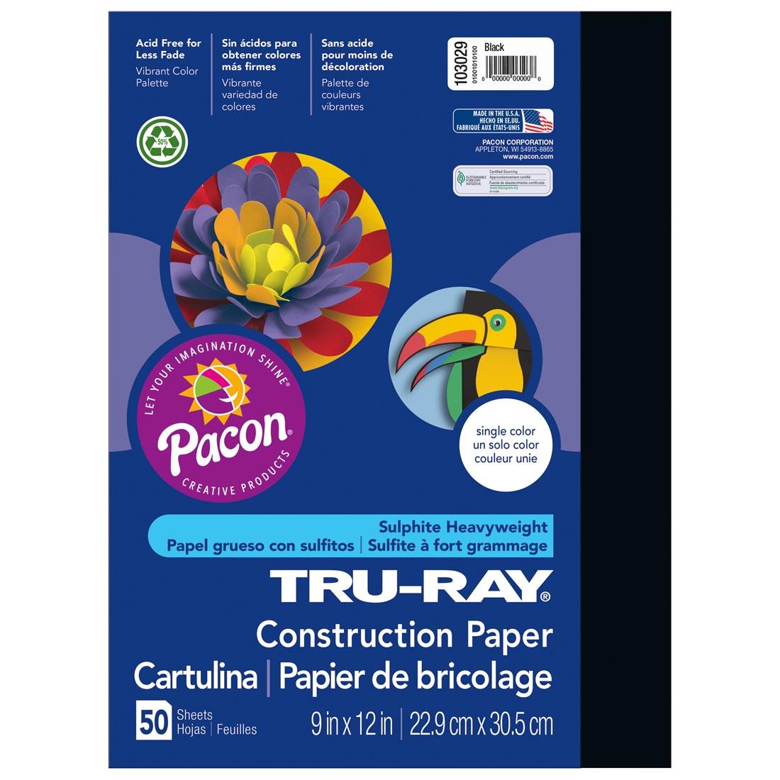 Black Tru-Ray Construction Paper