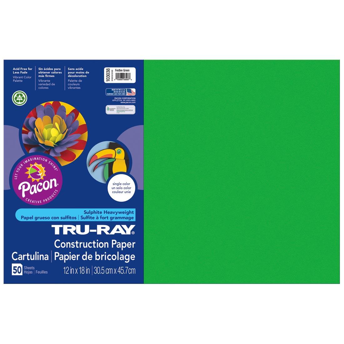 Festive Green Tru-Ray Construction Paper