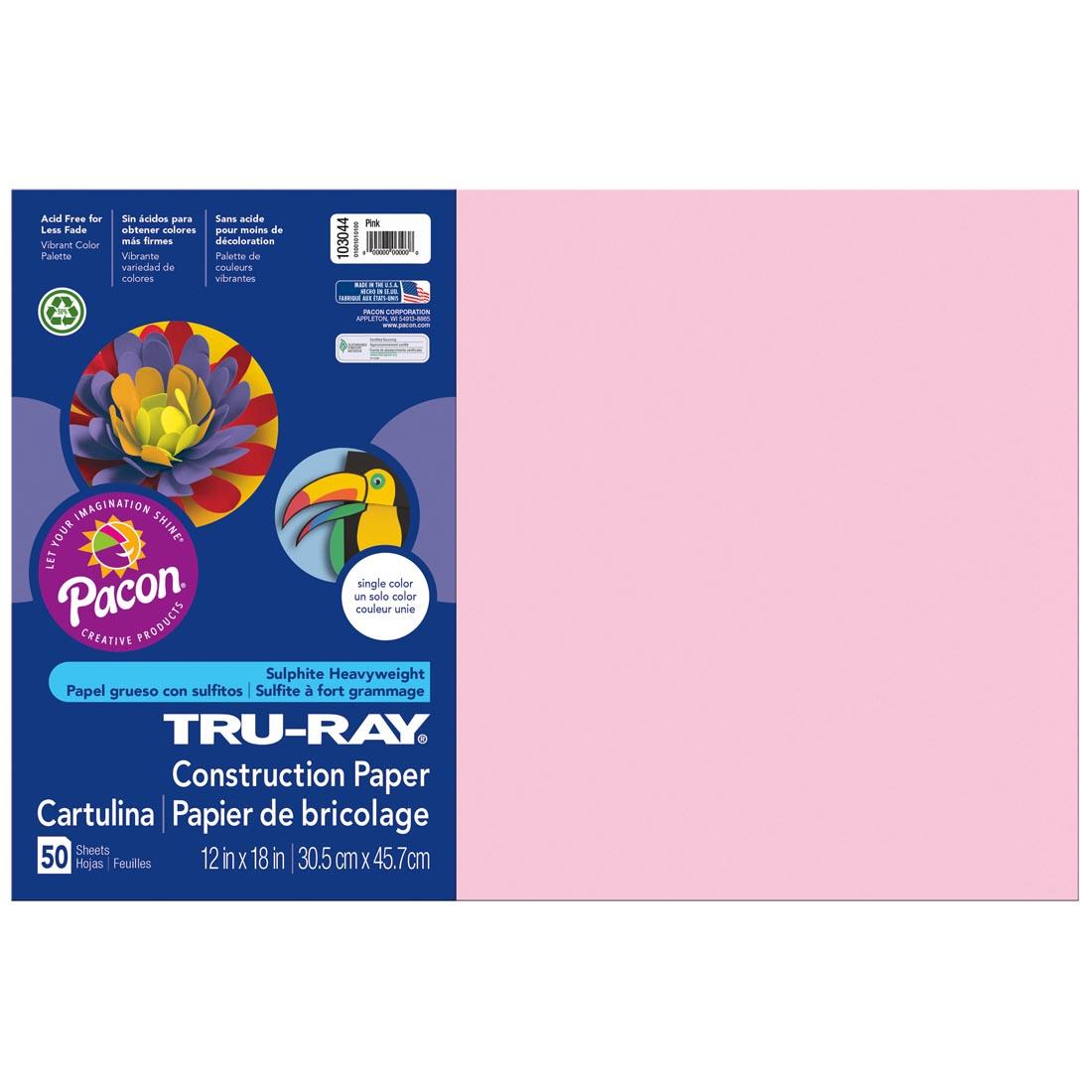 Pink Tru-Ray Construction Paper