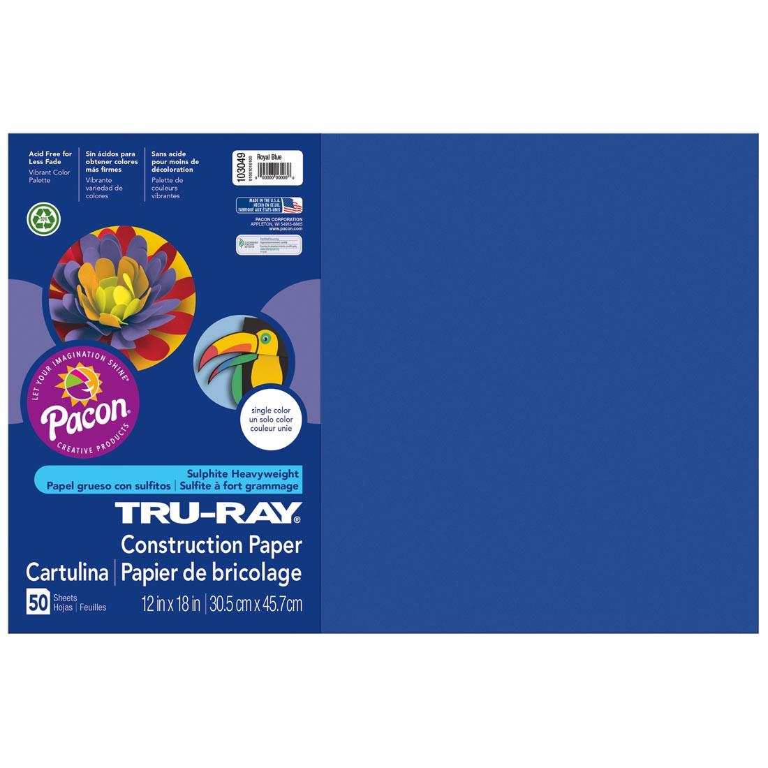 Royal Blue Tru-Ray Construction Paper