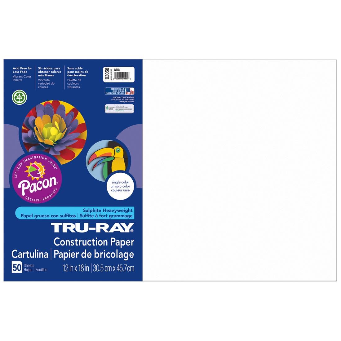 White Tru-Ray Construction Paper