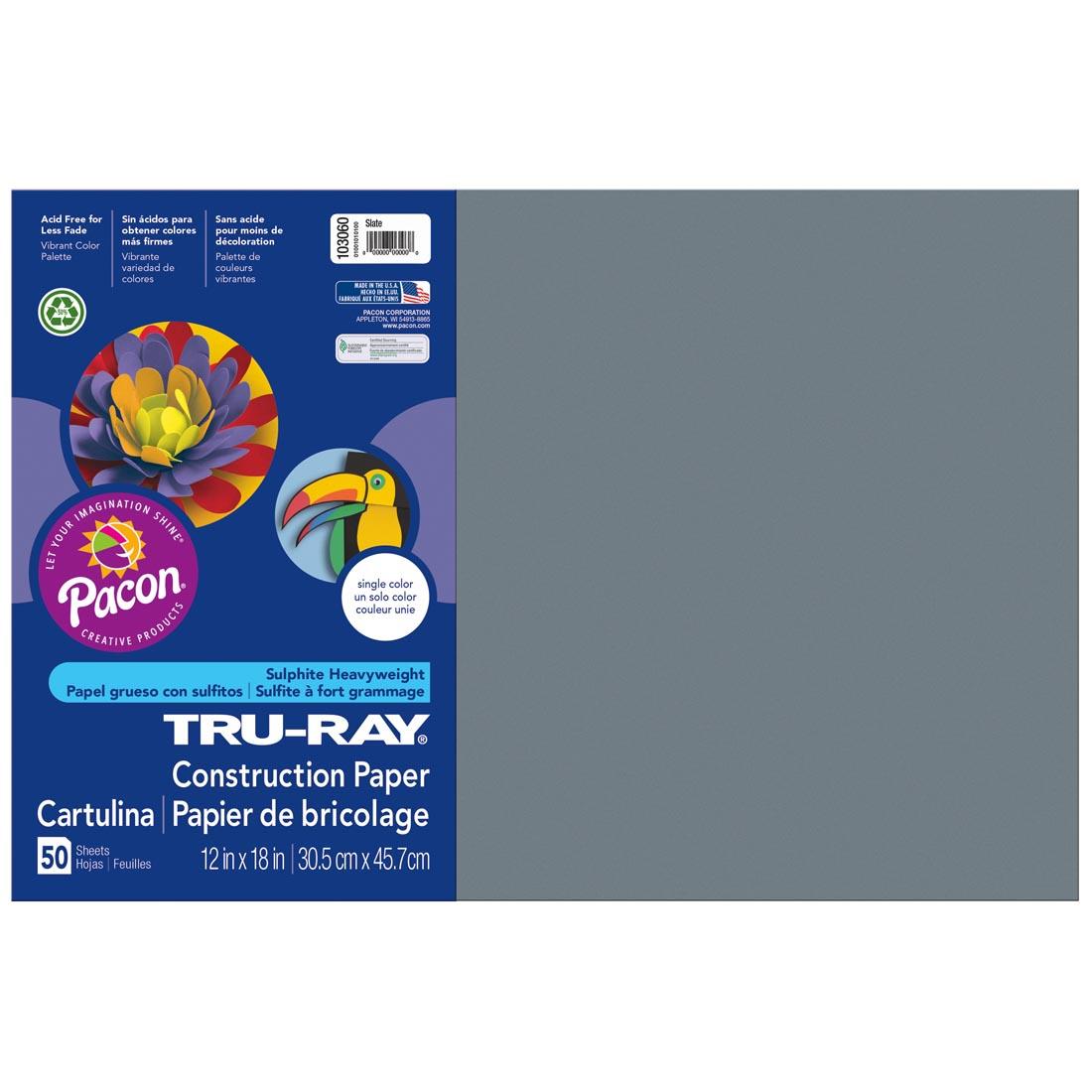 Slate Tru-Ray Construction Paper