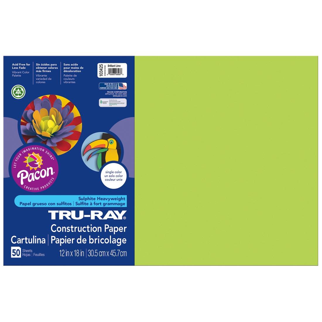 Brilliant Lime Tru-Ray Construction Paper
