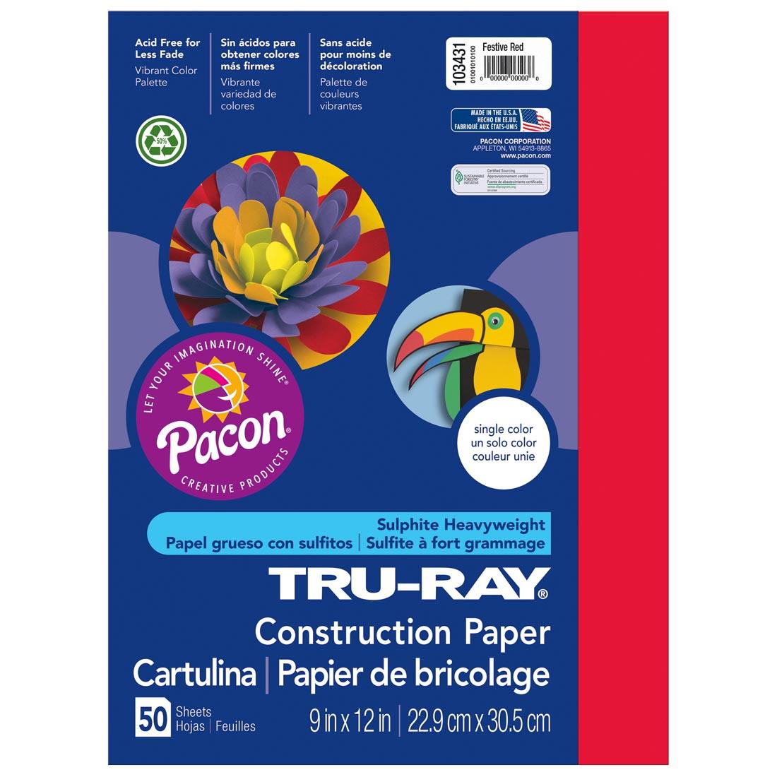 Festive Red Tru-Ray Construction Paper